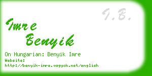 imre benyik business card